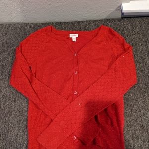 Red glitter cardigan
